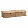 Bambus-Aufbewahrungsschrank mit 2 Schubladen, 100 x 35 x 35 cm, Natur